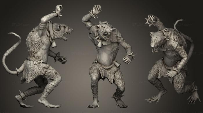 Figurines heroes, monsters and demons (Moulder Slave3, STKM_1014) 3D models for cnc